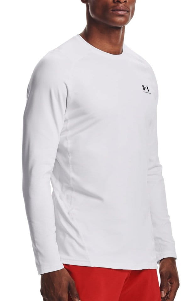 T-shirt met lange mouwen Under UA CG Armour Fitted Crew-WHT